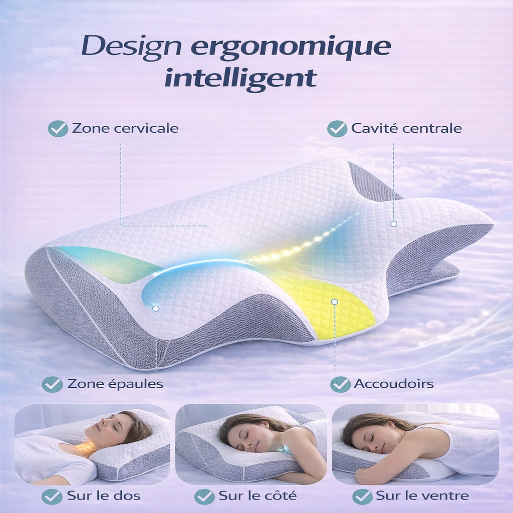 ErgoDream Original™ – Oreiller Cervical Ergonomique