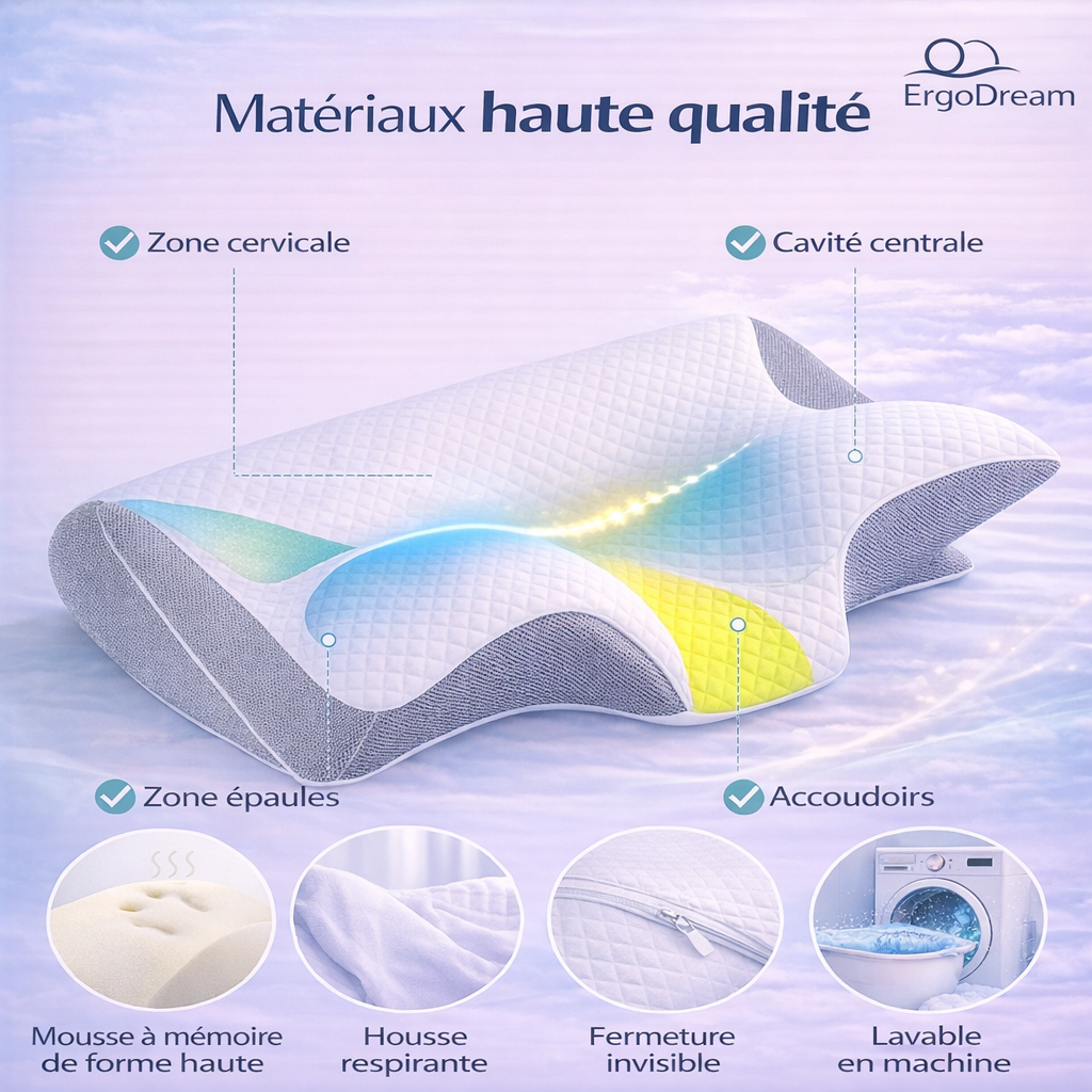 ErgoDream Original™ – Oreiller Cervical Ergonomique