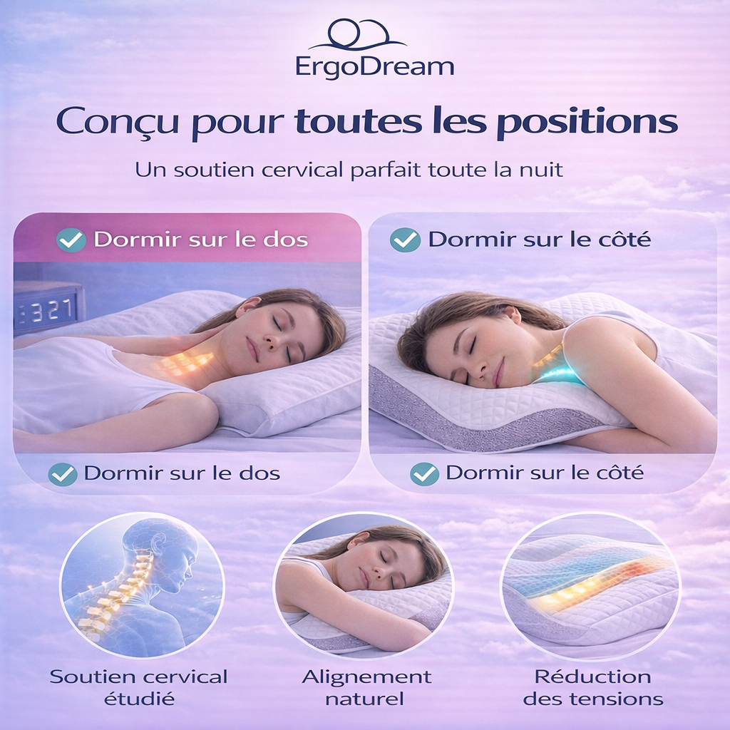 ErgoDream Original™ – Oreiller Cervical Ergonomique