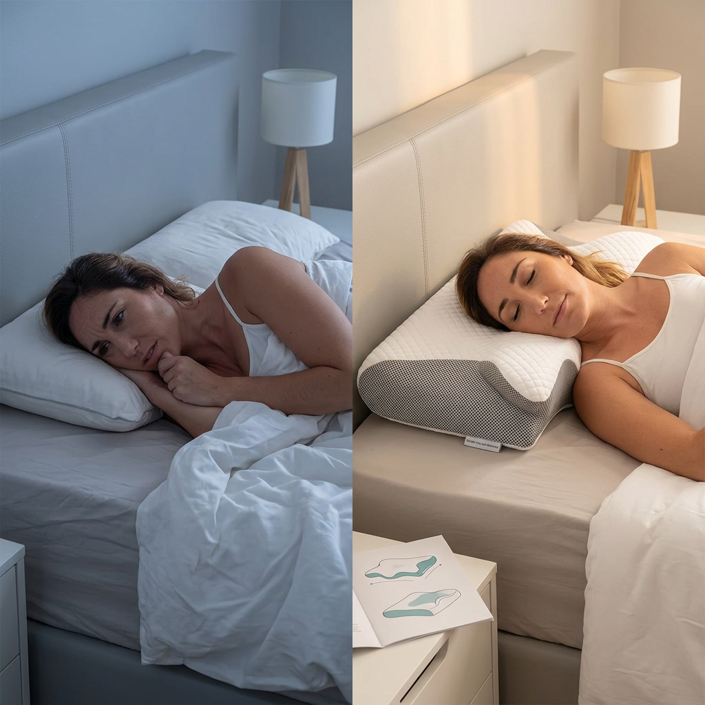 ErgoDream™ – Oreiller Ergonomique Cervical à Mémoire de Forme